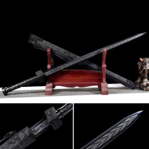 King Of Qin Sword Tang Heng Dao, Xiu Chun Dao Embroidered Spring Saber & Integrated Swords High Manganese Steel Blades, Unsharpened Cold Weapons For Self Defense