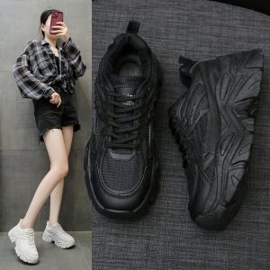 Women's Thick Bottom Breathable White Shoes