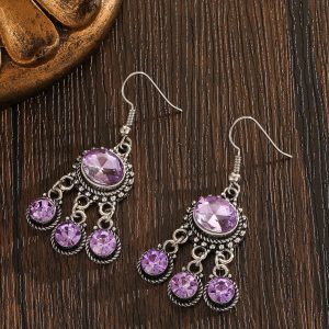 Long Tassel Alloy Earrings With Fashionable Exotic Style