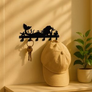 Wall-mounted Single Hanger With Built-in Key Holder,The Decorative Hooks