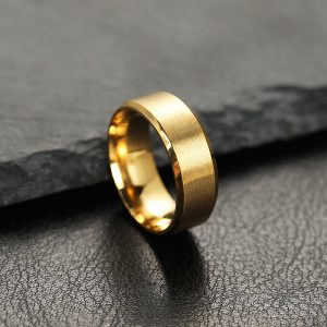 Stainless Steel Ring Men's Matte Wide Titanium Steel Ornament