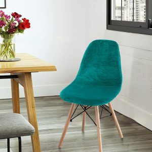 Velvet Solid Color Shell Eames Chair Cover