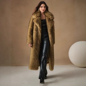 Women's Fall Winter Fashion Fluffy Long Imitation Fox Fur Jacket
