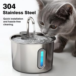 Pet Cat Stainless Steel Automatic Water Dispenser