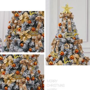 Christmas Tree Full Xmas Tree Perfect For Indoor And Outdoor Holiday Decoration Package With Solid Metal Legs Yellow,