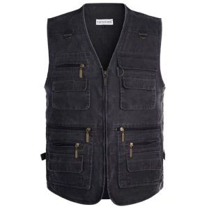 Men's Vest Middle-aged And Elderly Plus-sized Plus-sized Multi-pocket Fishing