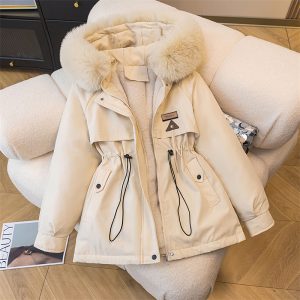 Women's New Korean Style Loose Velvet Padded Warm Coat