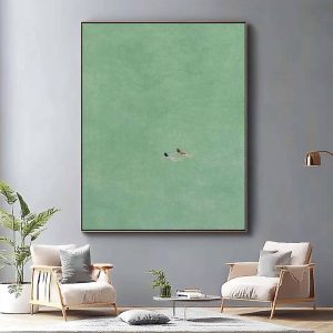 Swiming Into The Sea Green Ocean Hand Painted Home Interior Decoration Room Decorative Oil Painting Wall Pictures Gift Bedroom Decor