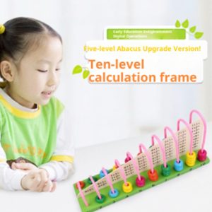 Wooden Toys Calculation Frame Mathematics Learning Early Education Puzzle