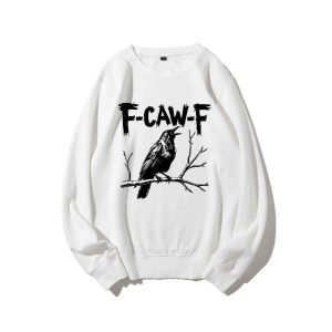 Crow Pattern Printing Autumn New Loose Daily Leisure Men's Women's Pullover