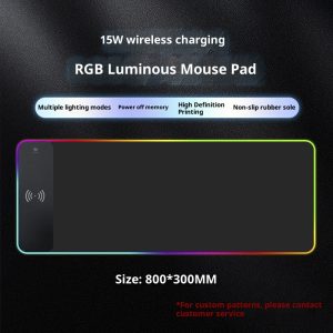 Wireless Charging RGB Luminous Mouse Pad Oversized