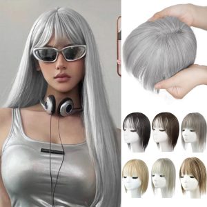 Wig Women's Natural Lightweight Breathable Cover Gray Hair Invisible