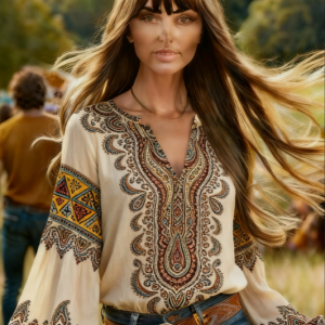 Women's Bohemian Retro Floral T-Shirt