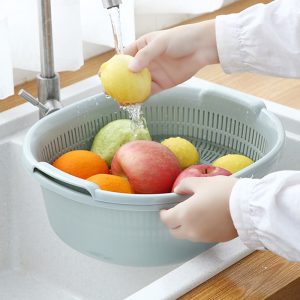 Washing Basin Plus-sized Plastic Kitchen Washing Basket Fruit Plate