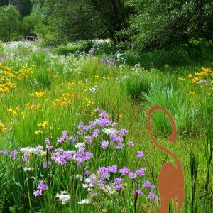 Vintage Rusted Iron Cat Silhouette Wall Art-Spooky Halloween Fence &Garden Decor