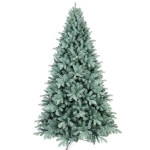 6ft Blue PE PVC Hybrid Automatic Tree  Steel Wire   Wire