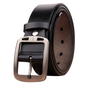 Men's Antique Pin Buckle Cowhide Belt