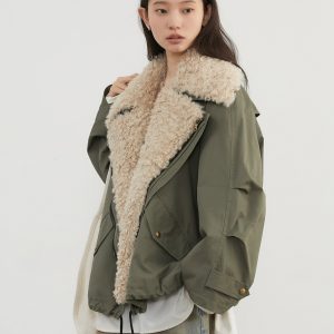 Women's New Retro Style Fur Collar Jacket