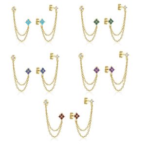 Chain Tassel Diamond Ear String Ear Studs Earrings