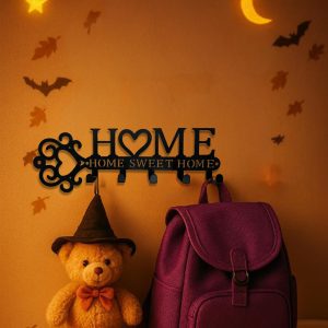 Cozy Home Wall Hooks Set Warm Metal Coat Hangers With Cute Heart Design Perfect