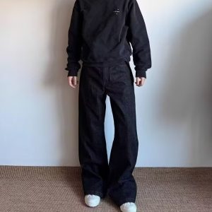 Men's Simple Loose Casual Primary Color Jeans