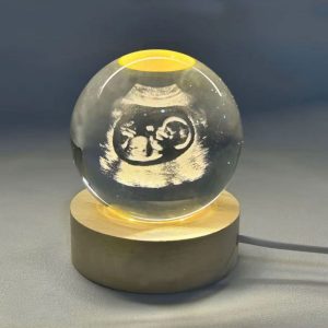 Four-dimensional Color Doppler Ultrasound Creative Glow Crystal Small Night Lamp Ornaments