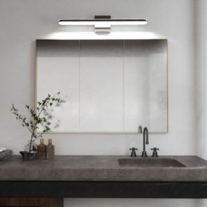 Modern Bathroom Light Fixtures Dimmable LED Vanity Lights Chrome Lamps For Bathover Mirror 24 Inch Vanity Sconces Indoor 12W Bar Lighting For Bathrooms Restroom Bedroom 6000K Wall Light For Bathroom