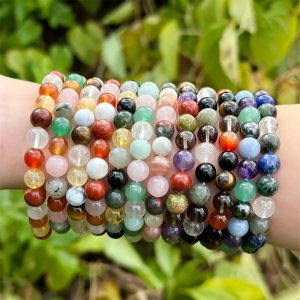 Twelve Constellations Bracelets Female Male Natural Stone Beaded