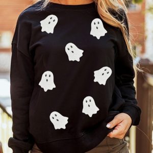 Pullover Long Sleeve Women Fashion Printed Loose Sweatshirt Women