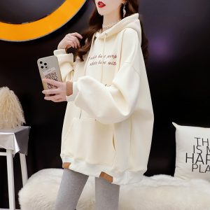 Loose Thin Fake Two Pieces Hoodie Coat