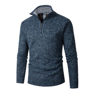 Men's Zipper Sweater Long Sleeve Loose