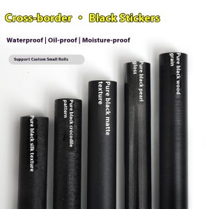 Self-adhesive Black Wallpaper Waterproof Furniture Renovation Sticky Notes