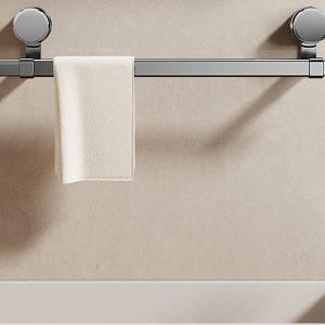 1 Suction Cup Telescopic Towel Rod