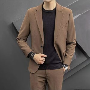Korean Slim Business Style Casual Suit Top
