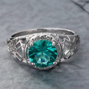 New Copper Plate Inlaid Zircon Ring