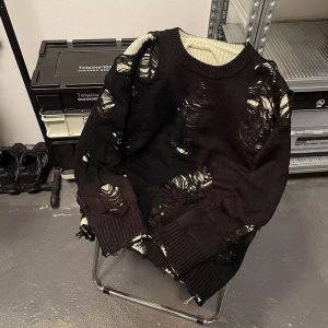 Ripped Sweater Men's Minority All-match Idle Style
