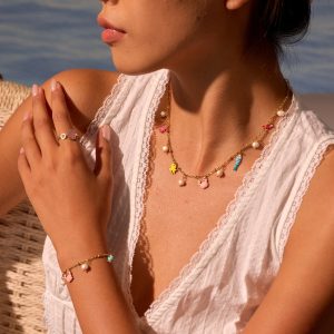 Pendant Vacation Style Stainless Steel Necklace Dopamine Titanium Steel Bracelet Design Sense