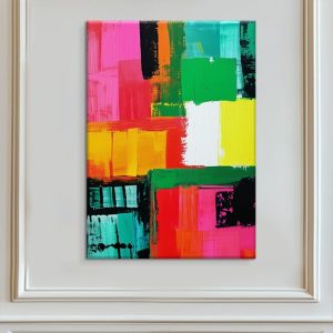 Dopamine Colorful Design Abstract Art Paintings Canvas Decoration Artwork Hand Painted Abstract Oil Painting Large Size Office Bedroom Wall Picture No Framed