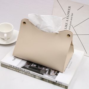 Household Living Room Light Luxury Tissue Bag Bedroom Leather Tissue Box