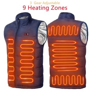 Men's Thickened 9-piece Heating Vest Self-heating Vest Plus Size Casual Vest