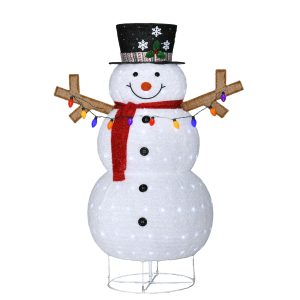 Plush Lantern Snowman With Warm LED Lights Indoor And Outdoor Christmas Decorations, Create A Warm Atmosphere, Easy To Install, Soft Plush Material, Warm Light Creates A Christmas Atmosphere