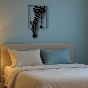 Showcase Your Unique Style With Exquisitely Crafted Zebra Metal Wall Art Design