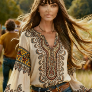 Women's Bohemian Retro Floral T-Shirt