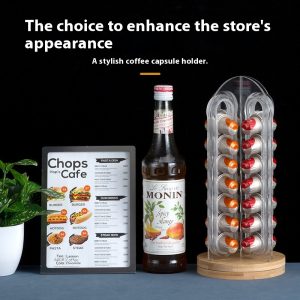 Coffee Capsule Acrylic Rotatable Storage Rack