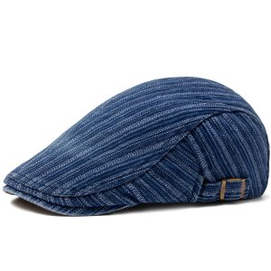 Denim Washed Men's Cotton Sunshade Retro British Stitching Beret