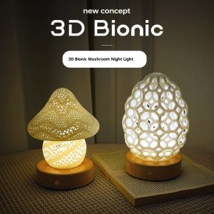Bedroom Bedside Decoration Table Lamp Charging Cream Wind Touch Dimming
