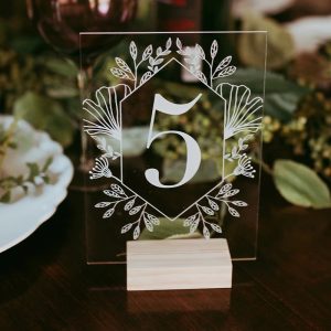 Customized Wedding Acrylic Table Card Seat Wedding