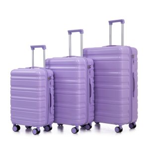 HIFINE TOURIST 20   24  28 3 Pcs   Set In ABS Spinner Wheel Luggage, Carry On Suitcase, Matching Color   Combination Loc