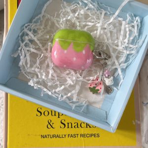 Strawberry Belt Pendant Earphone Case Plastic Cover