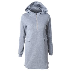 Women's Hooded Zip-Up Sweatshirt Dress Eva Jonsson